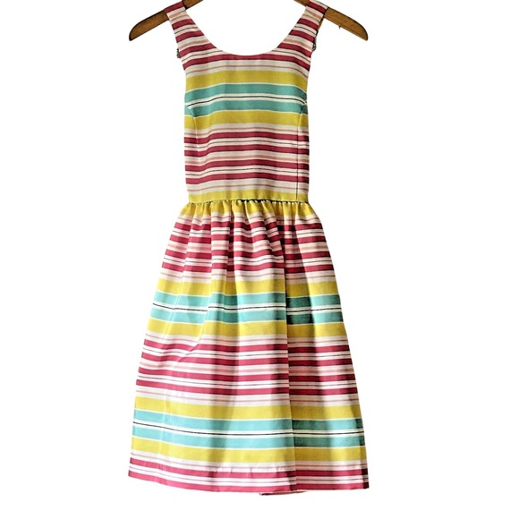 Chaps‎ Striped Sundress Colorful Sleeveless Casual Dress Girl's 16 Summer Outfit - Picture 1 of 12